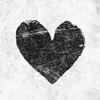 Black grunge heart clipart, dark | Free PSD - rawpixel