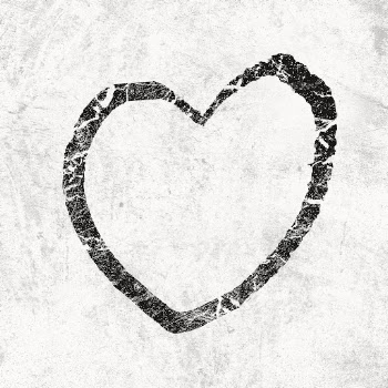 Black grunge heart clipart, dark | Free PSD - rawpixel