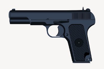Black gun clipart, collage element | Free PSD - rawpixel
