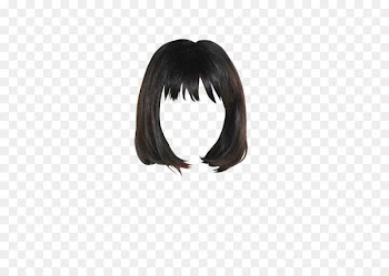 Black hair Bangs Lace wig - hair 