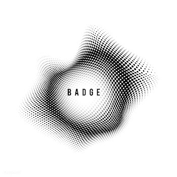 Black halftone badge on white background vect.. | Free stock vector - 542588