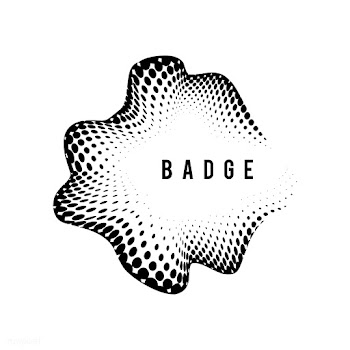 Black halftone badge on white background vect.. | Free stock vector - 542622