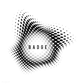 Black halftone badge on white background vect.. | Free stock vector - 542725