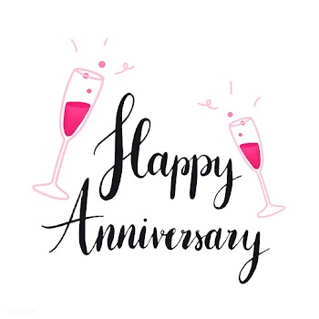 Black happy Anniversary typography vector | Free stock vector - 511799