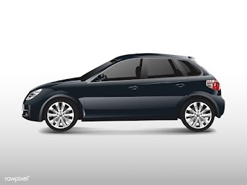 Black hatchback car isolated on white vector | Free stock vector - 540313