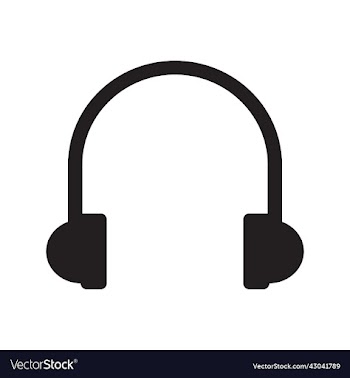 black headphones or earphones icon