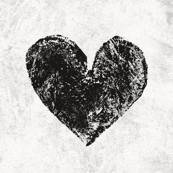 Black heart clipart, grunge background | Free PSD - rawpixel