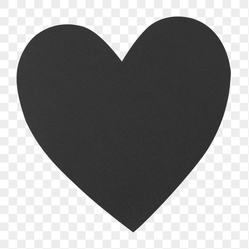 Black heart png sticker, paper | Free PNG - rawpixel