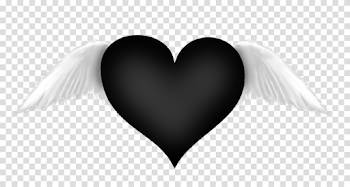Black Heart with Wings Transparent Clipart | Gallery Yopriceville ...