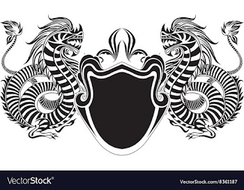Black Heraldry Design vector image