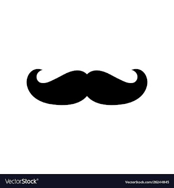 Black hipster mustache art vector image