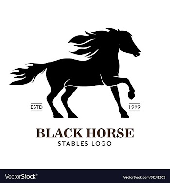 black horse logo design