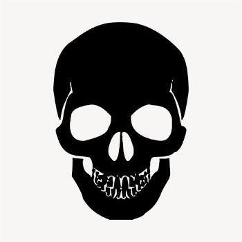 Black human skull clipart, Halloween | Free Vector - rawpixel