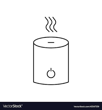 black humidifier line icon