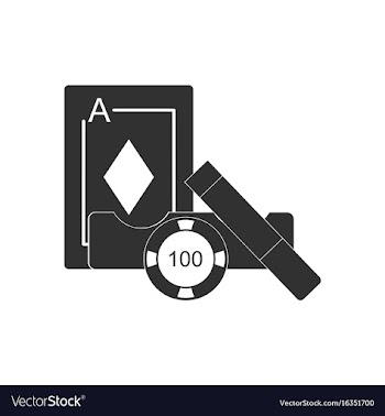 Black icon on white background ace chip and cigar vector image