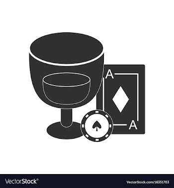 Black icon on white background ace chip poker cup vector image