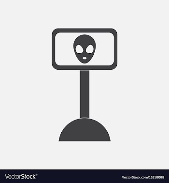 Black icon on white background alien on the vector image