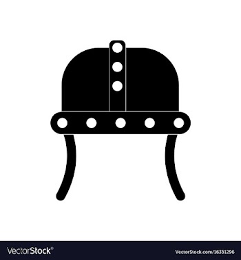 Black icon on white background ancient helmet vector image