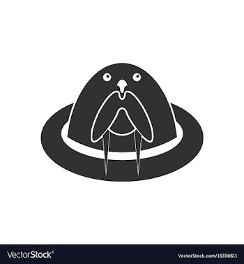 Black icon on white background antarctic seals vector image
