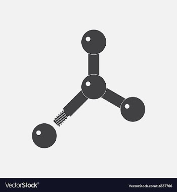 Black icon on white background atom disconnection vector image