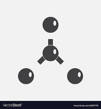 Black icon on white background atoms disconnection vector image