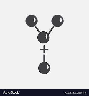 Black icon on white background attaching molecules vector image