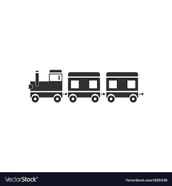 Black icon on white background babies train vector image