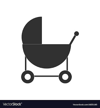 Black icon on white background baby carriage vector image