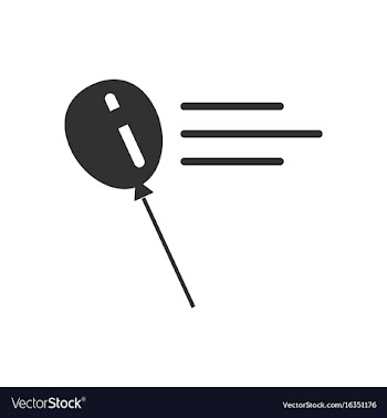 Black icon on white background balloon silhouette vector image