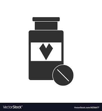 Black icon on white background bank with pills vector image