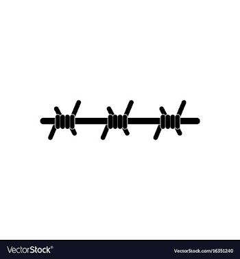 Black icon on white background barbed wire vector image