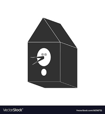Black icon on white background bird house vector image