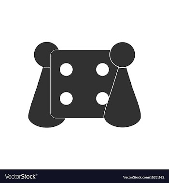 Black icon on white background board game and dice vector image
