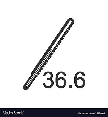 Black icon on white background body thermometer vector image