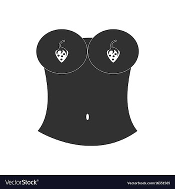 Black icon on white background boobs and vector image