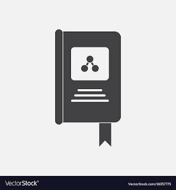 Black icon on white background book about vector image