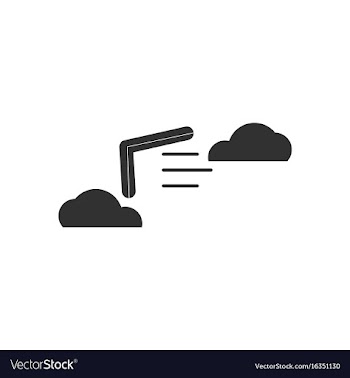 Black icon on white background boomerang in the vector image