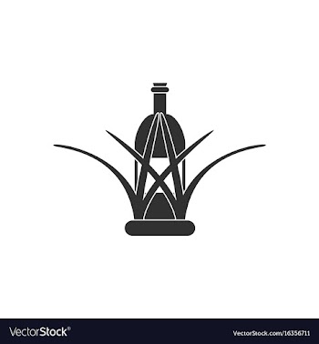 Black icon on white background bottle in grass vector image