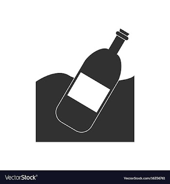 Black icon on white background bottle in the vector image