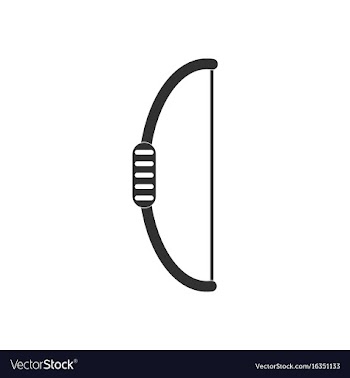 Black icon on white background bow weapon vector image