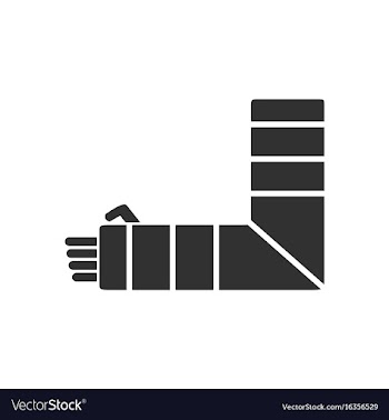 Black icon on white background broken arm vector image