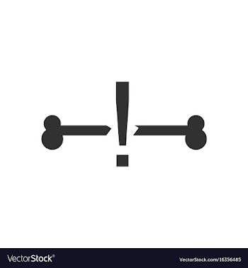 Black icon on white background broken bone vector image