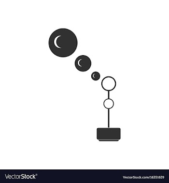 Black icon on white background bubble stick vector image