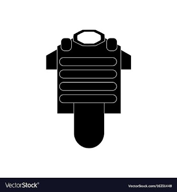 Black icon on white background bulletproof vest vector image