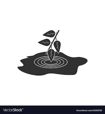 Black icon on white background bush and puddle vector image