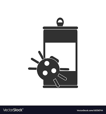 Black icon on white background canned and spider vector image