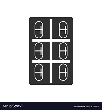 Black icon on white background capsule pack vector image