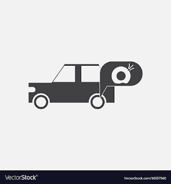 Black icon on white background car and punctured vector image