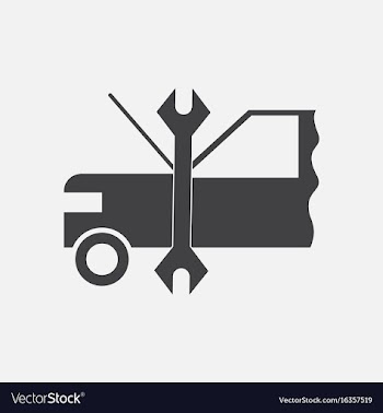 Black icon on white background car and tool vector image