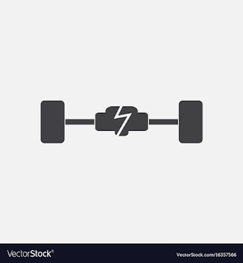 Black icon on white background car chassis vector image